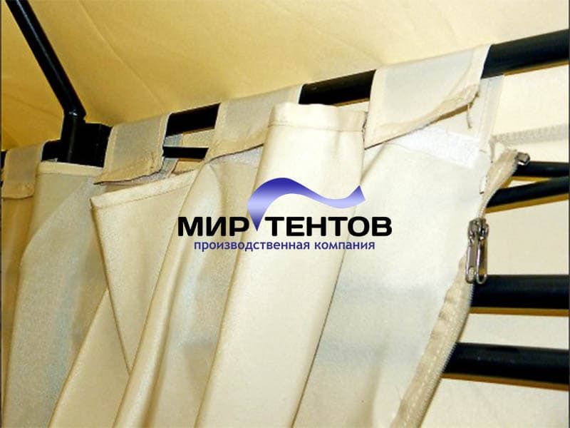 крепеж штор на шатер